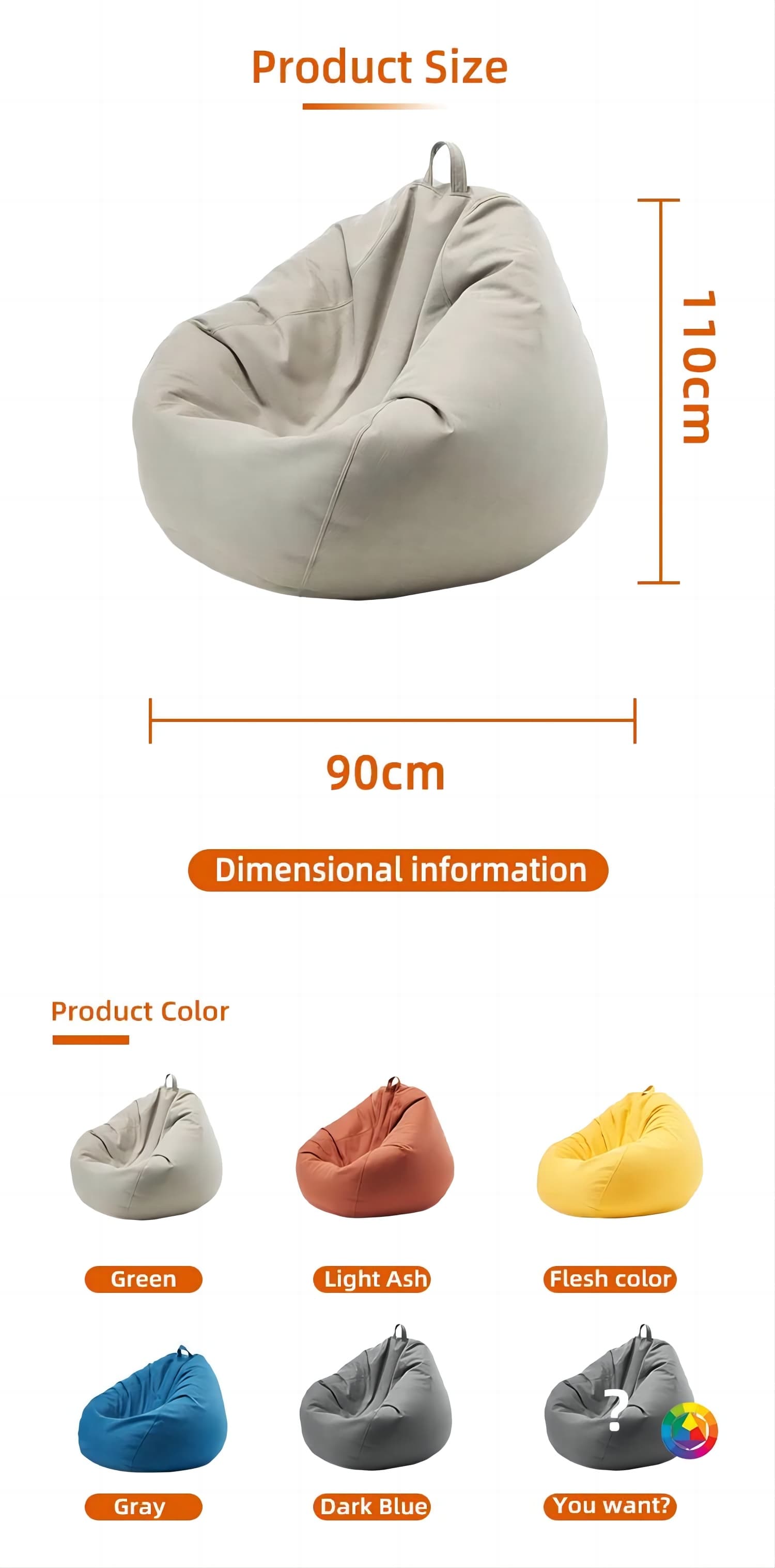 Teardrop-Shaped Sofa 