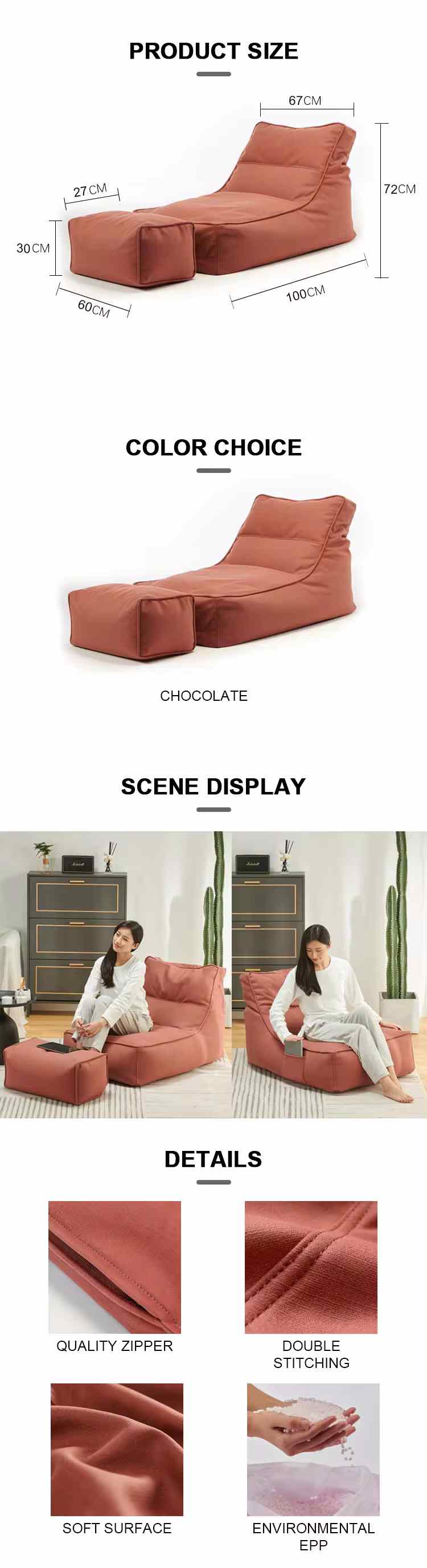 Bean Bag Chaise Lounge 