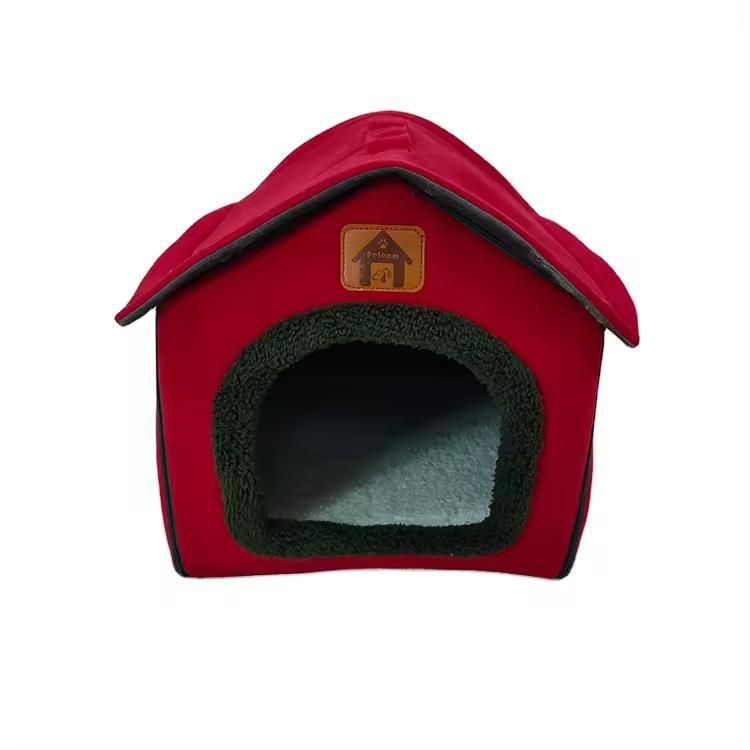 Foldable House Shaped Pet Bed