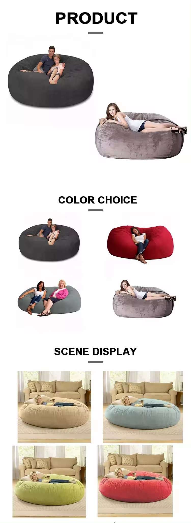 Giant Memory Foam Bean Bag