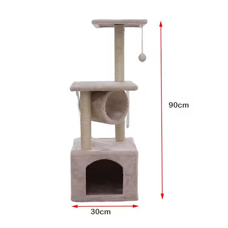 Size of Wooden Frame Sisal Cat Tree