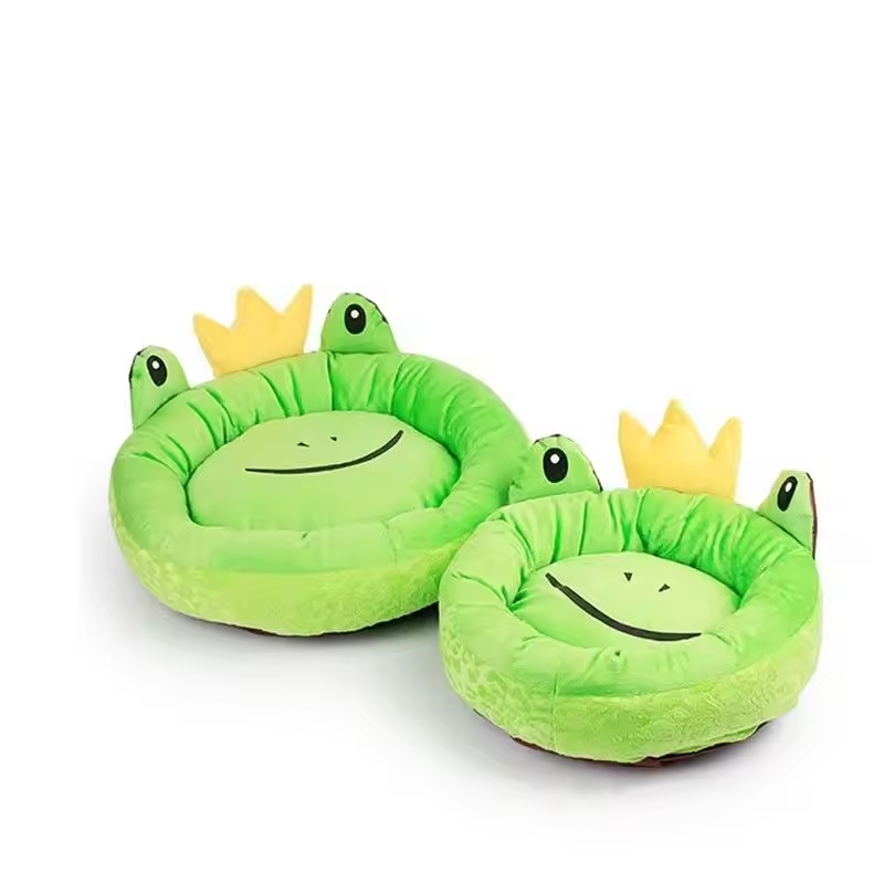 Frog Pattern Pet Bed